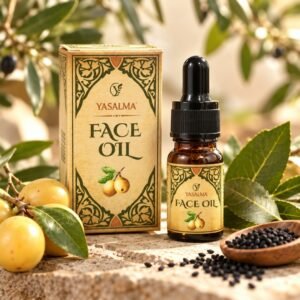 YASALMA Face Oil Serum with laurel berry oil, marula oil and black seed oil
